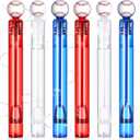 24 Pcs Mini Baseball Bubble Wands Baseball Themed Party Favors Birthday Bubble Wand Bulk for Outdoor Summer Classroom Party Supplies Kids Goodie Bags Filler (Blue, White, Red)
