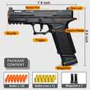 Automatic Shell Ejecting Toy Gun Pistol, Soft Bullet Toy Gun for Boys, Education Model Realistic Toy Pistol Shooting Game Toys Gifts Christmas Birthday for Kids 8+