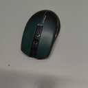 RAPIQUE Bluetooth Wireless Mouse  Bluetooth 5.1 & 2.4G Dual Connectivity, Rechargeable USB-C, Silent Click, Ergonomic 6-Button for Windows/macOS/Android/iOS/Laptop/MacBook(Green-to-Black)