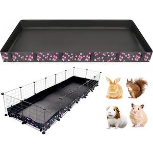 DZWLKJ Guinea Pig Cage Liner,Washable Tarp Bottom Base,Cherry Graphic,24"x72", Reusable for Rabbit, Chinchilla, Hedgehog, Ferret & Other Small Animals.