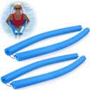 Pangda 4 Pack Foam Pool Noodles for Swimming 51.2” Extra Dense Jumbo Foam Swim Tubes with 2 Nylon Ropes, Hollow Core Floaties for Pool, Beach, Swim Training, Aerobics, and DIY Crafts