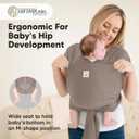 KeaBabies Baby Wrap Carrier Ring Sling - Easy to Wear, Adjustable D-Lite Baby Carrier Newborn to Toddler, Infant Carrying Shirt, Hands Free Bonding, Breathable Fabric Wearing Wrap (Copper Gray)