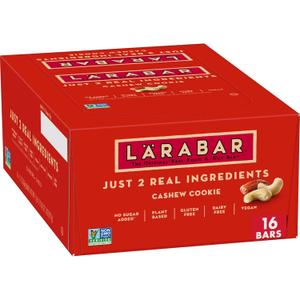 Larabar Cashew Cookie, Gluten Free Vegan Fruit & Nut Bar, 1.7 oz Bars 16 Ct, Best By 03/24/2026