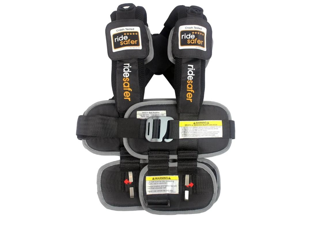 RideSafer - Large Black, Lightweight, Compact, Portable Car Seat - Perfect for Travel and Everyday Child Safety