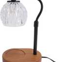 Candle Warmer Lamp with Timer, Decorative Dimmable Candle Warmer Wood Base for Living Room (US Plug 110V)