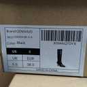 GENSHUO Knee High Boots Women Pointed Toe 2.3 Inches Kitten Heel Tall Boots Classic Fashionable Long Boots with Side Zipper (Black, 8)