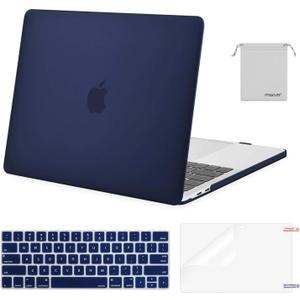 MOSISO Compatible with MacBook Pro 13 inch Case M2 2026 2025 2024 2023 2022-2016 A2338 M1 A2251 A2289 A2159 A1989 A1708 A1706, Plastic Hard Shell&Keyboard Cover&Screen Film&Storage Bag, Navy Blue