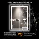 LOAAO 24X32 LED Bathroom Mirror with Lights, Anti-Fog, Dimmable, Backlit + Front Lit, Lighted Bathroom Vanity Mirror for Wall, Memory Function, Tempered Glass, Shatter-Proof, ETL Listed