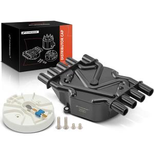A-Premium Ignition Distributor Cap Compatible with GMC, Chevy & Cadillac Vehicles - V8 5.0L 5.7L 7.4L - Silverado, Tahoe, Savana, Yukou, Escalade, C/K Pickup, Jimmy, Sonora - 1996-2003