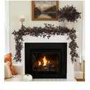 Lyrow 6 Pack Artificial Cimicifuga Stems  19.5" 31" Faux Plum Ramosa Leaf Branch Spray Plant Decoration for Fall Decor, Home Vase, Wedding, Mantel, Table