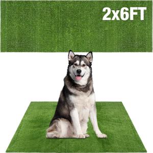 GLOBREEN Grass Pad for Dog Large Size - 2FTx6FT, Dog Potty Training Turf, Indoor Outdoor Pets Pee Fake Grass for Balcony Patio Yard