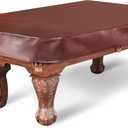 Pool Table Cover,Heavy Duty Leatherette Billiard Pool Table Covers,Waterproof&Tearproof Cover for Pool Table,7/8/9 Foot Fitted(8FT/Brown) (8FT (100" x 56" x 8"))