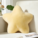 15.4 Inch Star Shaped Pillow Cute Yellow Decorative Throw Pillows for Couch Bed Sofa, Aesthetic Soft Floor Cushions for Living Room Bedroom Decor (Goose Yellow, 15.4" x 15.4")