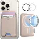 ESR for MagSafe Wallet, 5 Card Holder with RFID Blocking, MagSafe Sticker Included, Slim Magnetic Wallet for iPhone 17e/17/16/15/14/13/12 Series, Selected Samsung Devices, Not for Mini,Desert Titanium