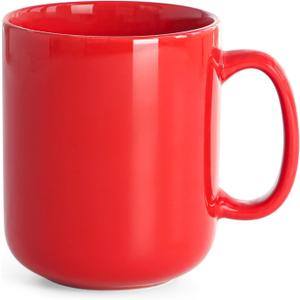harebe 20 OZ Large Coffee Mug, Smooth Ceramic Tea Cup for Office and Home, Big Capacity with Handle, Red