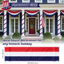 Moukeren 1 Pack 2x30 ft Large Patriotic Bunting Decorations 4th of July American Flag Hanging Banner Red White Blue Bunting Banner for Independence Day Memorial Day Outdoor Yard Porch Garden