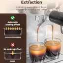 AMZCHEF Espresso Machine With Grinder, 190-201 Temp Control Coffee machine with 44 Grind Setting, Milk Frother, Touch Screen, Cold Brew, Sliver
