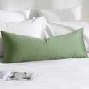 MIULEE Velvet Pillow Cover Soft Luxury Decorative Throw Pillow Cover Single Rectangle Cushion Case Spring Home Decor for Couch Sofa Bedroom Car Decor,14x36 Inch Sage Green