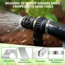 Duraaamo Irrigation Sprinkler Clamp Pinch Double Gripping Leakproof Hose Pipe Clamps, Solution for Leaking of Drip Irrigation Kit Connector for Pipe and Fittings, Stainless Steel (50 Pcs,1/4")