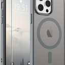 SUPFINE Magnetic for iPhone 13 Pro Case (Compatible with MagSafe) (Military Grade Drop Protection) Slim Translucent Matte Shockproof with Anti-Fingerprint Phone Case,Gray