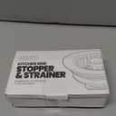 Kitchen Sink Drain Strainer & Sink Stopper, Upgraded 3 in 1 Stainless Steel Drain Plug Combo with Anti-Clog Basket, Pop Up Drain Cover for Standard 3-1/2'', Fits Double Bowl Kitchen Sinks (Chrome Silver)