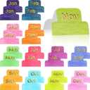 Outus 24 Pieces Monthly Tabs for Planner Adhesive Monthly Planner Tabs Stickers Colorful Neutral Metallic Stickers Designer Accessories Decorative Adhesive Index for Office Study