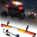 30'' UTV LED Chase Light Bar w/ 1.75''-2'' Roll Cage Mount Bracket Rear Chase Light Bar w/Brake, Running, Reverse & Turn Signal Lights for Polaris RZR Can-Am Yamaha, Kawasaki 4x4 Trucks (RYWYR)