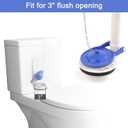 Hibbent Large 3-Inch Toilet Flapper Replacement Compatible with TOTO flapper Model THU140S- Oversized Sealing and Easy to Install- Blue- 2 Pack, 5.51 x 4.17 x 6.63 inches
