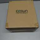 Cesun Small Bathroom Can 2.1 Gallon Wastebasket, Modern Metal Garbage Can Office Waste Basket, Matte Black Stainless Steel Bin for Bedroom, Home Office, Toilet, rv, Near Desk, Under Sink