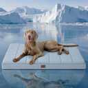 Bedsure Orthopedic Cooling Dog Beds Large Sized Dog - 44x32 Inch Extra Large Comfy Breathable Summer Bed with Removable Washable Cover, Cold Flat Egg Crate Foam Pet Mat, Suitable for Pet Up to 100 lbs