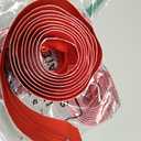 XunYee 4 Roll 7 ft x 3 Inches Red Containment Zipper for Dust Barriers with Double Side Self Adhesive Instant Door Zipper for Greenhouse Dust Barriers Tent