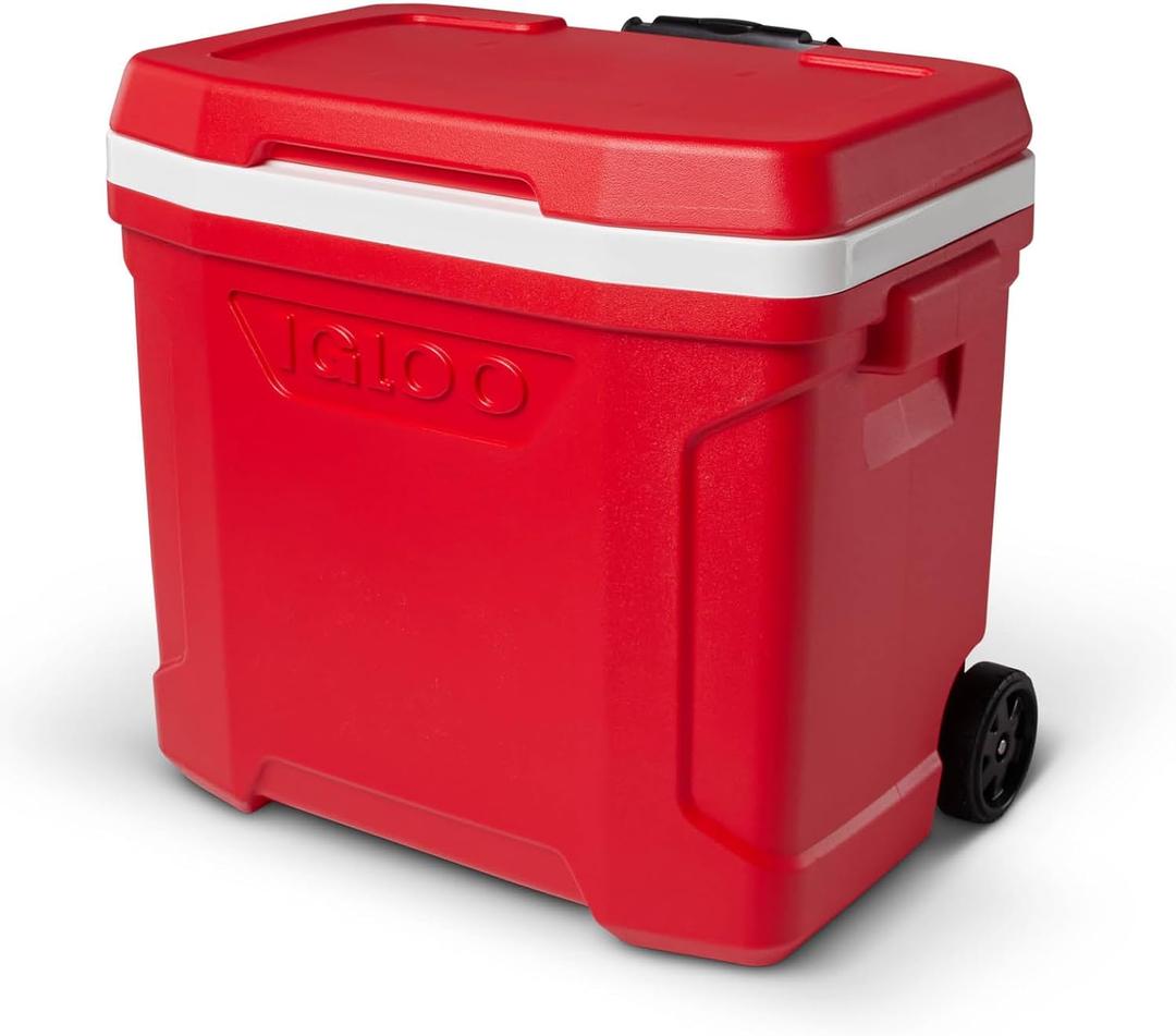 Igloo Hard Coolers | Profile II Series | Insulated Ice Chests | Roller Cooler with Wheels (Red 38-Can) Igloo Hard Coolers | Profile II Series | Insulated Ice Chests | Roller Cooler with Wheels (Red 38-Can)