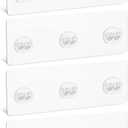 4 PCS Corner Shower Caddy Adhesive Sticker Replacement Hook, for Shower Caddy Bathroom Rack Shelf Soap Dish Basket Wall Hanging Hook with Strong Sticky, No Drilling Bath Toilet Kitchen Organizer