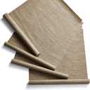 Replacement Fabric Panels for Sliding Glass Door (4-Pack, 23"x96"), Fabric Only, Natural Woven Blind Slats, Trimmable, Sheer, Track & Bottom Rail Not Included,Cappuccino Brown