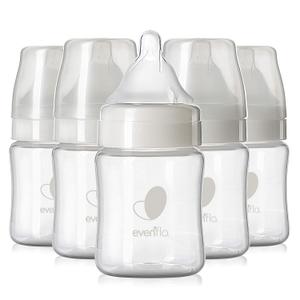 Evenflo Feeding Premium Proflo Venting Balance Plus Wide Neck Baby, Newborn and Infant Bottles - Developed by Pediatric Feeding Specialists - 5 Ounce (Pack of 6) (Clear/White)