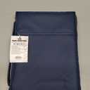 Blue Embossed Cross with Front Pocket Leather Look Bible Cover with Handle, Large