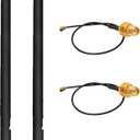 2 Pack Meshtastic Long Range 915Mhz LoRa Antenna 6dBi Gain Omni SMA Male Connector for ESP32 LoRa V3 Development Board&915MHz LoRa Module + IPEX Antenna Extension Cable