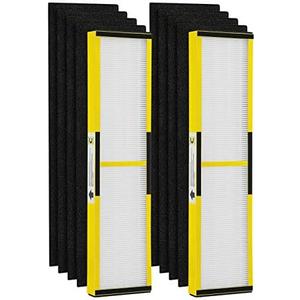 isinlive 2 Pack FLT5000 True HEPA Filter C Replacement with 8 Pack Activated Carbon Pre-Filters Compatible with G-guardian Air Purifier AC5000 AC5000E AC5250PT AC5350B AC5350BCA AC5350W AC5300B