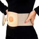 QQCQHVMIYC Umbilical Hernia Belt for Women & Men, Hernia Support Belt with Compression Pad, Adjustable Abdominal Binder for Belly Button Hernia, Post Surgery Support, Size L 37-42 Inches