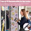 2 x 2 Pack 36 x 12 Magnetic Locker Wallpaper Back to School Removable Reusable Magnetic Wall Cover Sheet for School Lockers Fridge Metal Door Girls Decorations Office Supplies (Aesthetic,Rainbow)