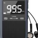 AM FM Walkman Radio:900mAh Rechargeable Portable Transistor Pocket Radio with Best Reception Digital Tuning, LCD Screen,Stereo Earphone Jack, Sleep Timer and Alarm Clock for Jogging,Walking Grey