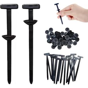 MACTANO 100PCS Nylon Universal Cable Tie Buckle Multipurpose Rivet Zip Tie Clips Automotive