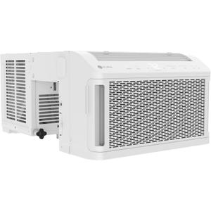 GE Profile ClearView Window Air Conditioner Unit, 8,300 BTU, U-Shaped Adjustable Depth, Energy Efficient Cooling up to 350 sq ft., Ultra Quiet, SMART Home Capable, Includes Remote, White