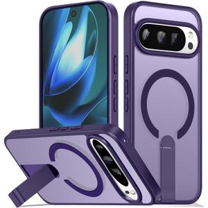 MALEWOLF Magnetic & Stand Case for Google Pixel 10 Pro XL, Dark Purple