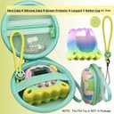 Jchphine Hard Case and Silicone Cover for Tamagotchi Paradise Electronic Pet, Protective Cases for Tamagotchi Paradise with Screen Protector and Lanyard (Rainbow)