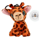 Bee Fun Jacent Giraffe Plush Keychain, Orange