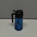 TrendPlain 16oz/470ml Blue Glass Olive Oil Sprayer for Cooking - 2 in 1 Olive Oil Dispenser for Kitchen Gadgets, Air Fryer, Salad, and BBQ - Black