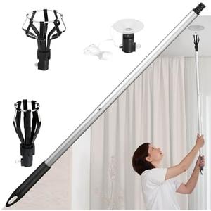 momolove 12FT Light Bulb Changer for High Ceilings, Light Bulb Remover Tool High Ceiling,Light Bulb Extension Pole Changer with Baskets and Suction Cup