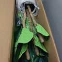 5ft Fake Fiddle Leaf Fig Tree, Realistic Fake Plants with Natural-Looking Trunk, Evergreen Faux Plants Indoor for Home & Office Decor3 Poles, White Pot