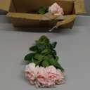 Roses Real-Touch Artificial Flowers Latex Full Blossom Faux Heads Dozen 22 Tall Stems Fake Bouquet Luxury Home Dcor Indoor Living Room Bedroom Love Gift, 12 PCS Bundle (Blush Peach)